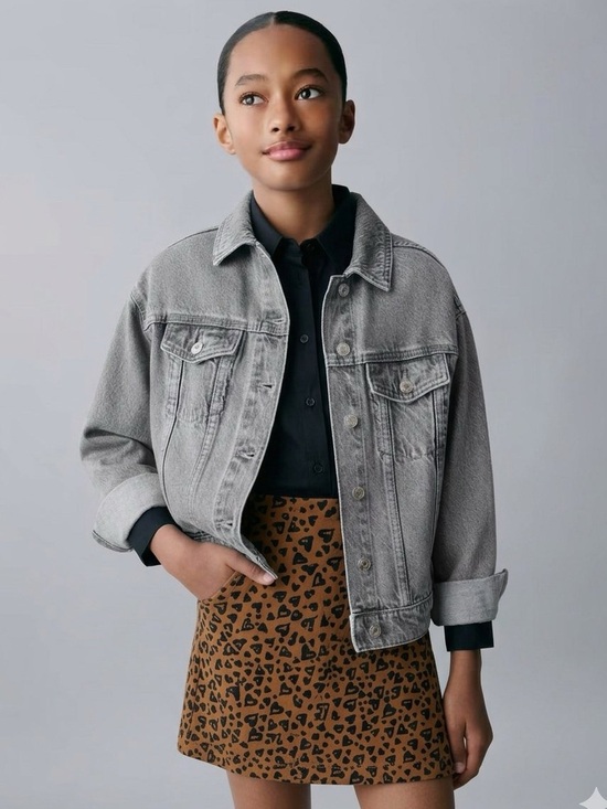 Old Navy Other - Old Navy Brown and Black Heart Leopard Patterned Skirt